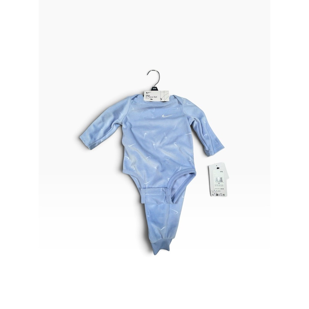 NEW WT Nike Baby Long Sleeve Bodysuit & Pants Set 6 months Hard To Find! Soft!